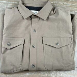 Ten Thousand Men's Casual Button-Down Shirt in Taupe